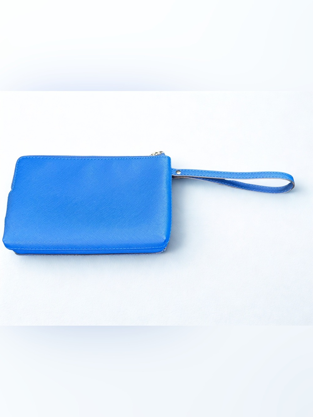 MICHAEL KORS Jet Set Travel Double Zip Wristlet Wallet Clutch Saffiano leather - Picture 7 of 8